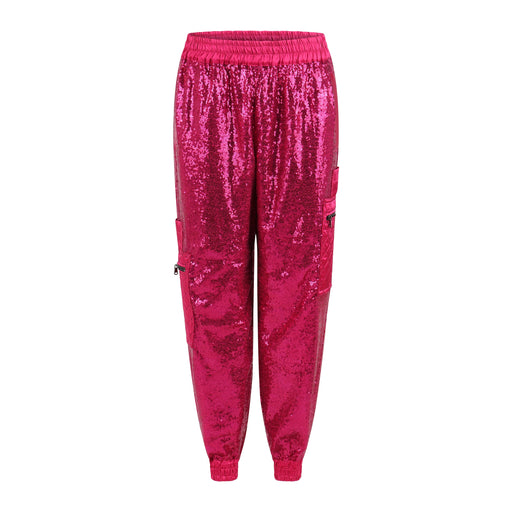 Women's Sequin Jogger in Fuschia
