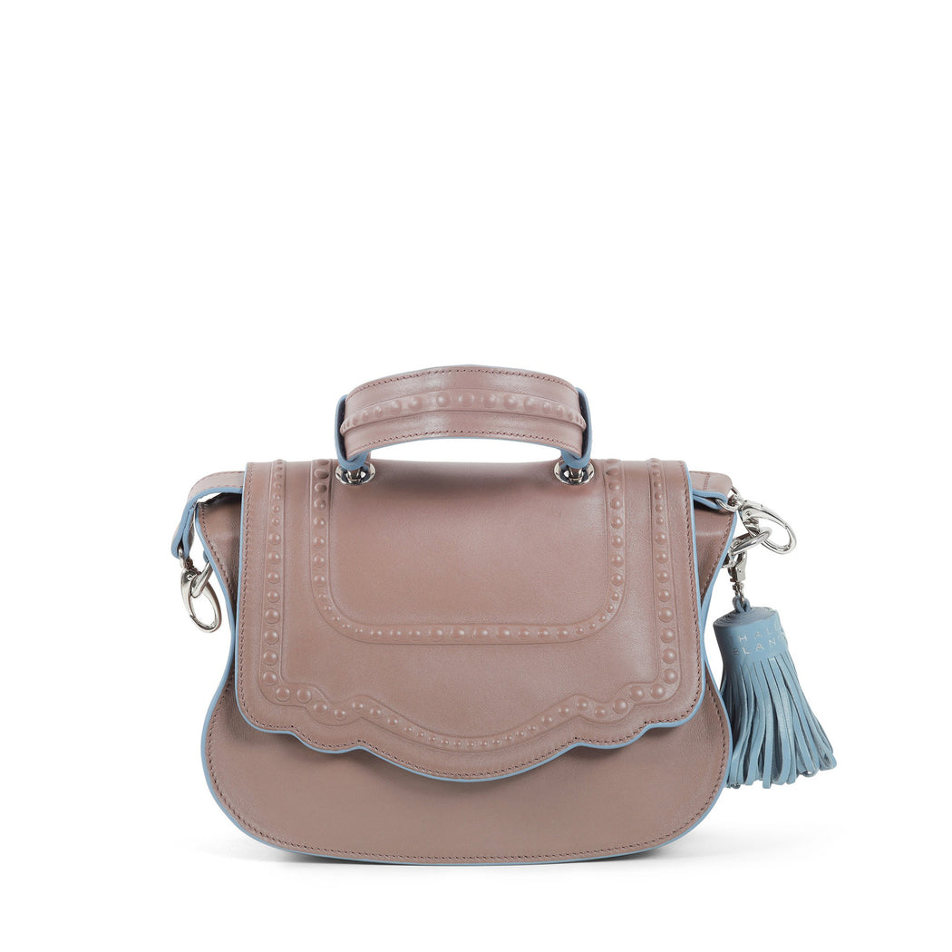 Audrey Discrete Crossbody: Taupe Designer Crossbody Bag