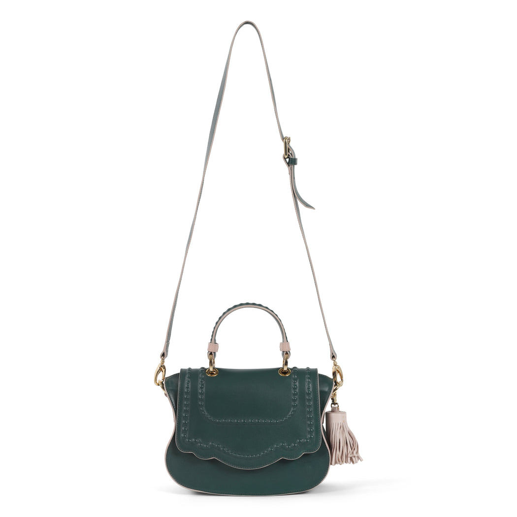 Audrey Discrete Crossbody: Women's Luxury Crossbody Bag in Dark Green