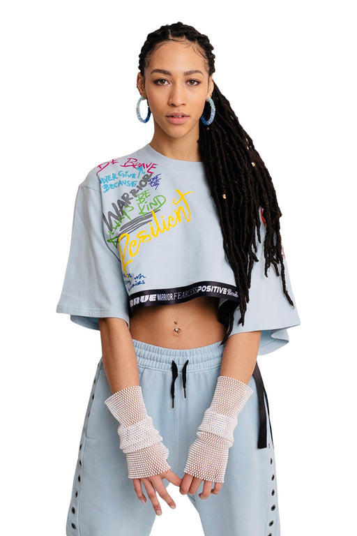 Resilient Women's Crop Top in Baby Blue