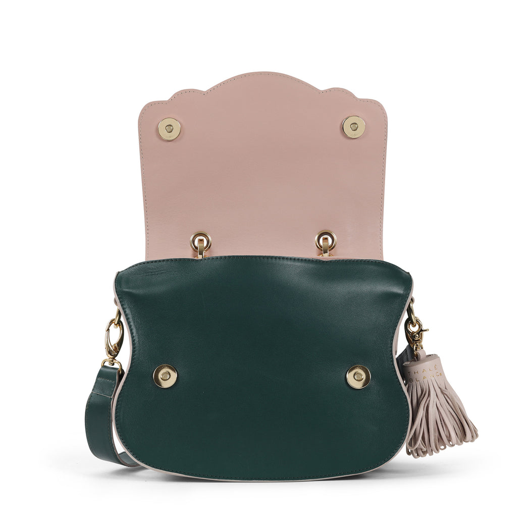 Audrey Discrete Crossbody: Women's Luxury Crossbody Bag in Dark Green