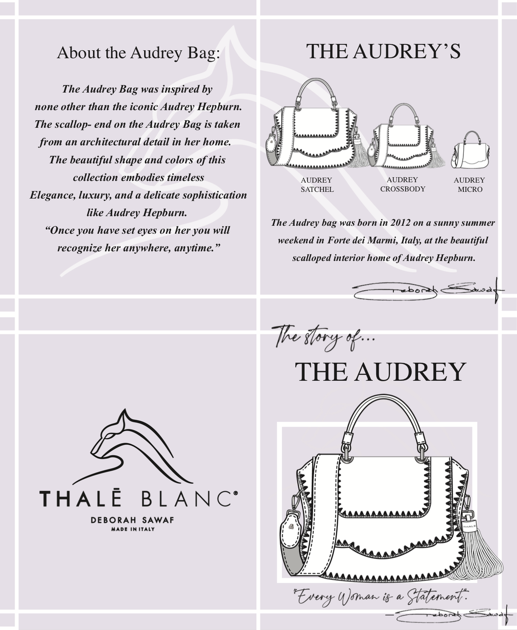 Audrey Satchel: White Designer Handbag with Black Stitching
