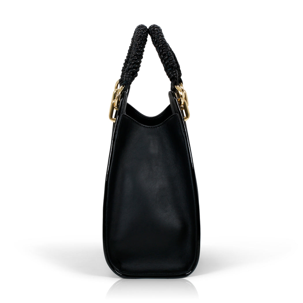 Empire Cheetah Mini Hobo Bag: Designer Bag in Black Leather – Thale Blanc