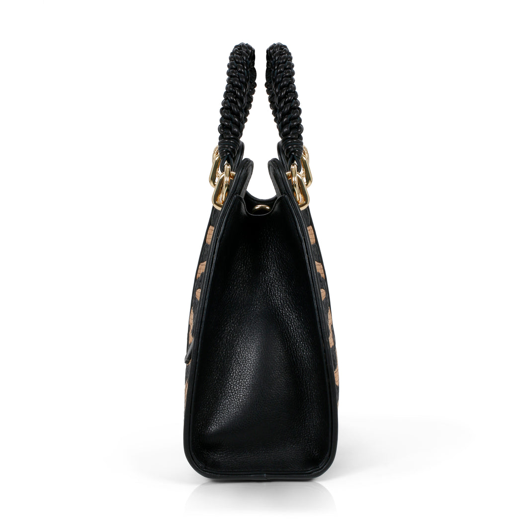 Empire Cheetah Mini Hobo Bag: Designer Bag in Raffia