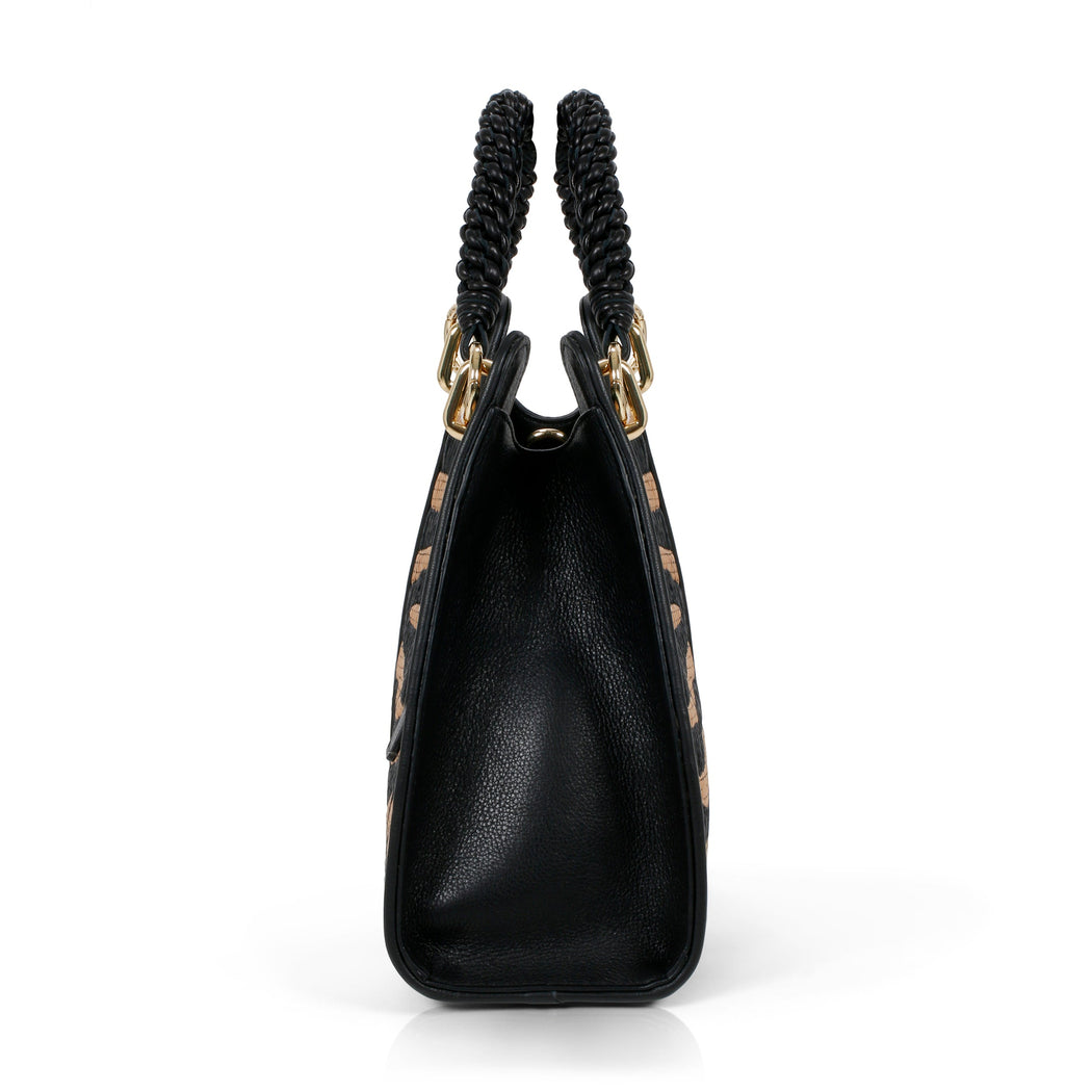 Empire Cheetah Mini Hobo Bag: Designer Bag in Raffia Print