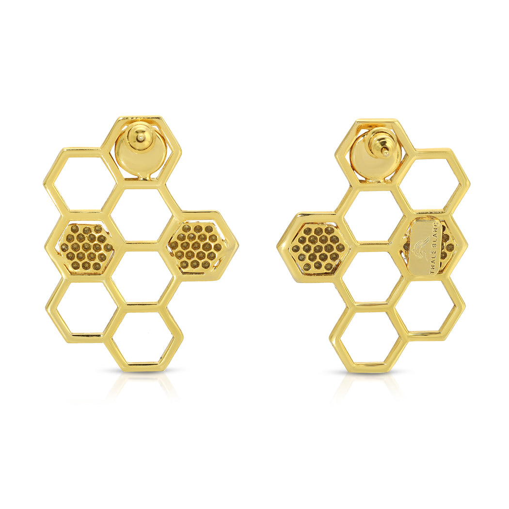 Honeycomb Topaz Earrings
