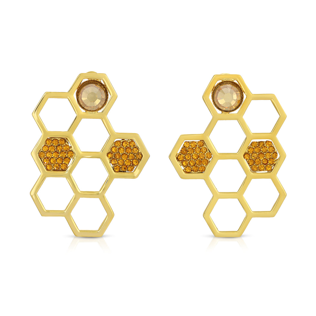 Honeycomb Topaz Earrings