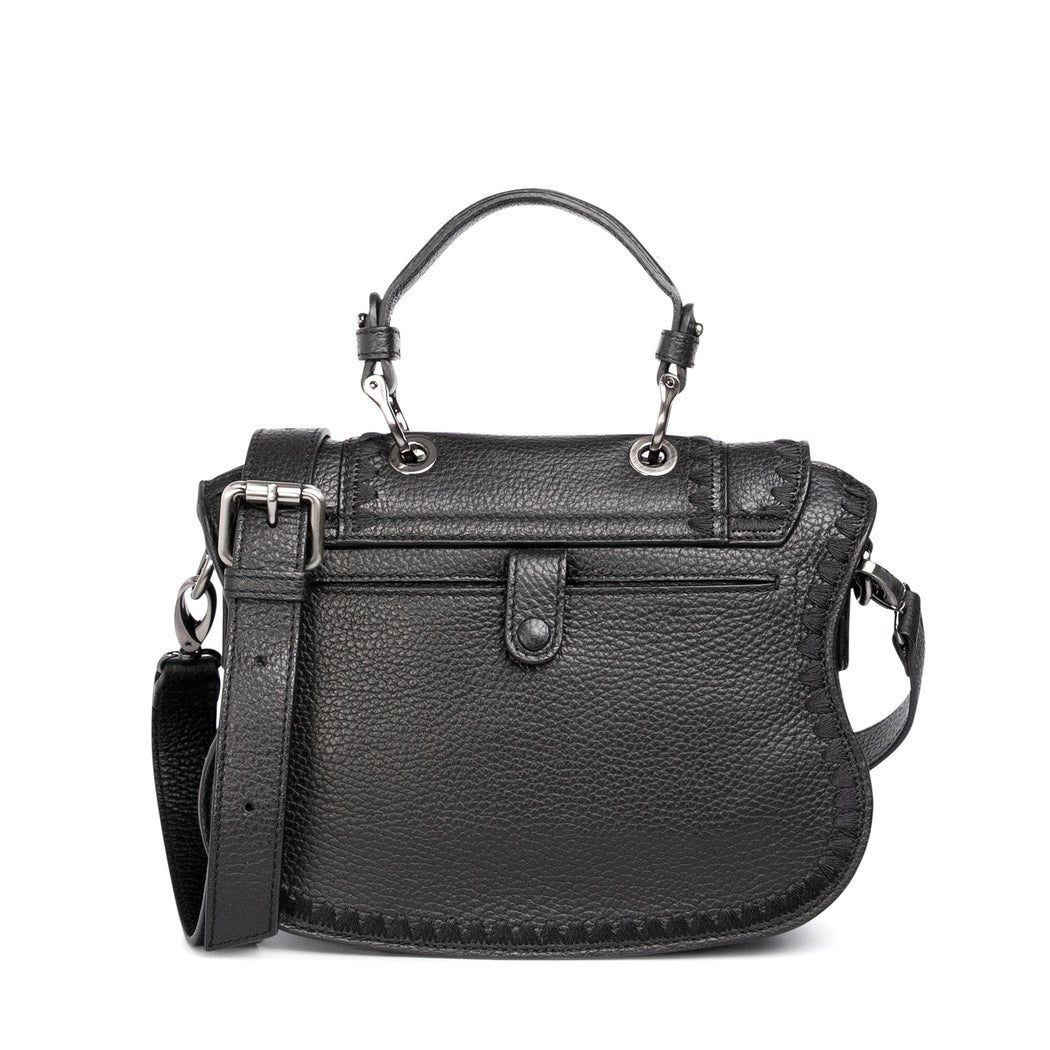 Audrey Micro: Croc-Embossed Designer Crossbody Bag, Black/Taupe – Thale  Blanc