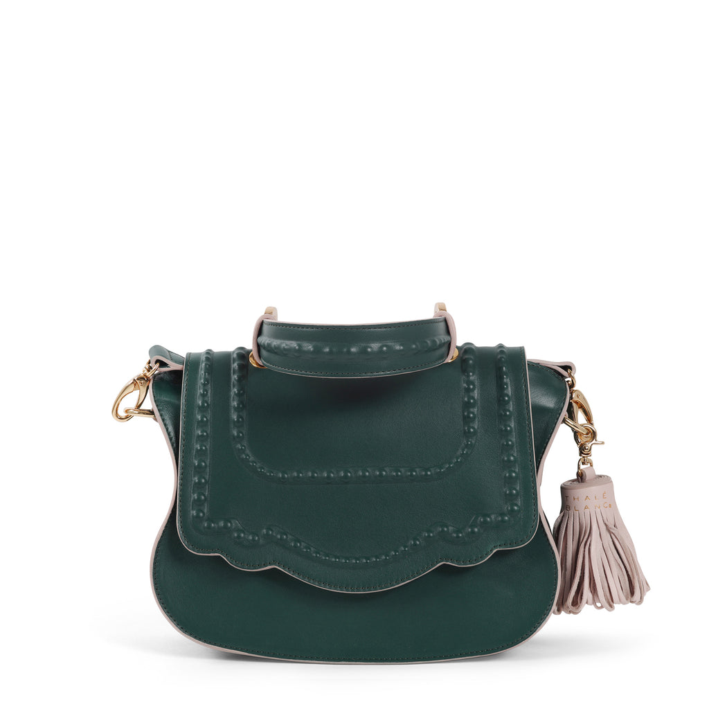 Audrey Discrete Crossbody: Women's Luxury Crossbody Bag in Dark Green
