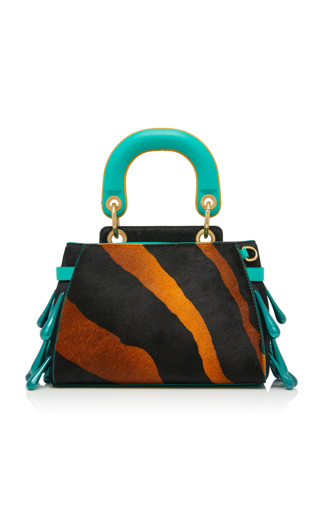 Estelle | Luxury Gold Mini Bag | Rhinestone Embellished Handle